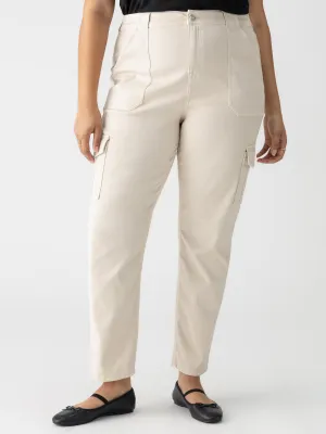 Sculpted Hayden Cargo Standard Rise Pant Toasted Almond Extended Sizing