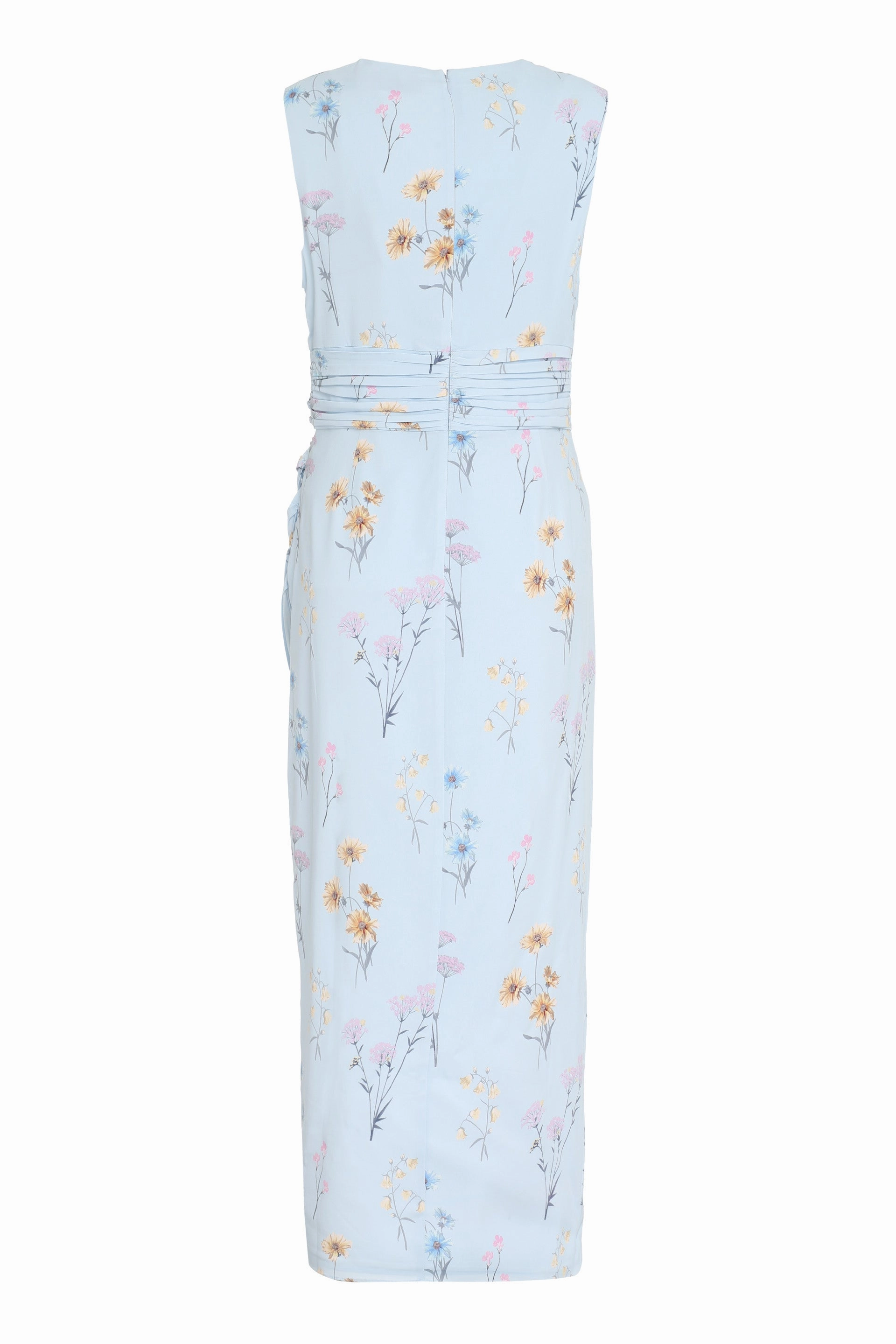 Self-Portrait Floral Print Front Slit Midi Dress