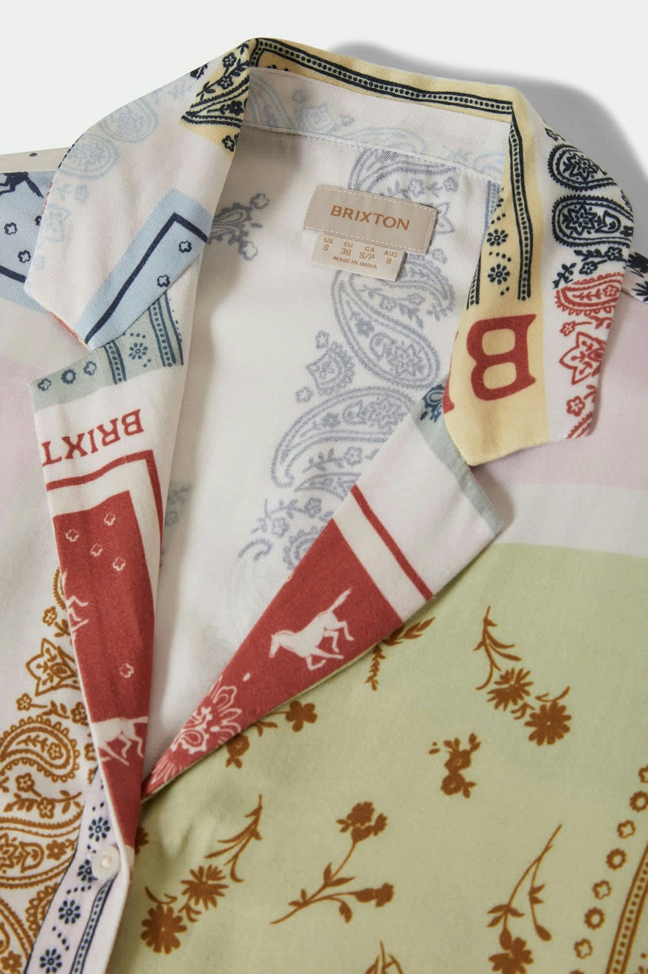Silky S/S Bowling Button Down - Multi Color Bandana