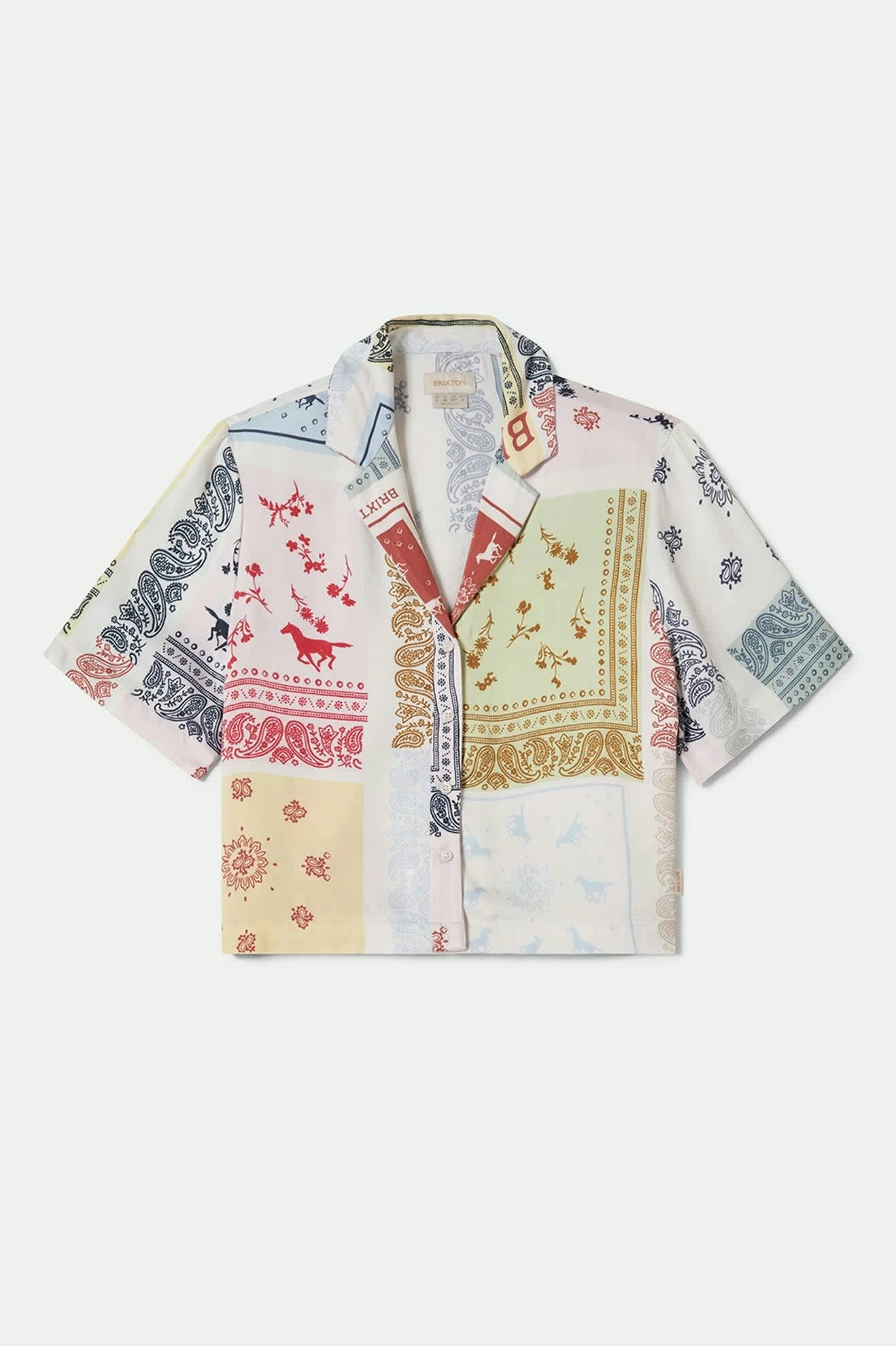 Silky S/S Bowling Button Down - Multi Color Bandana