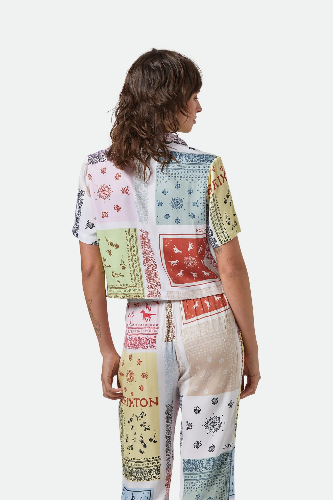 Silky S/S Bowling Button Down - Multi Color Bandana