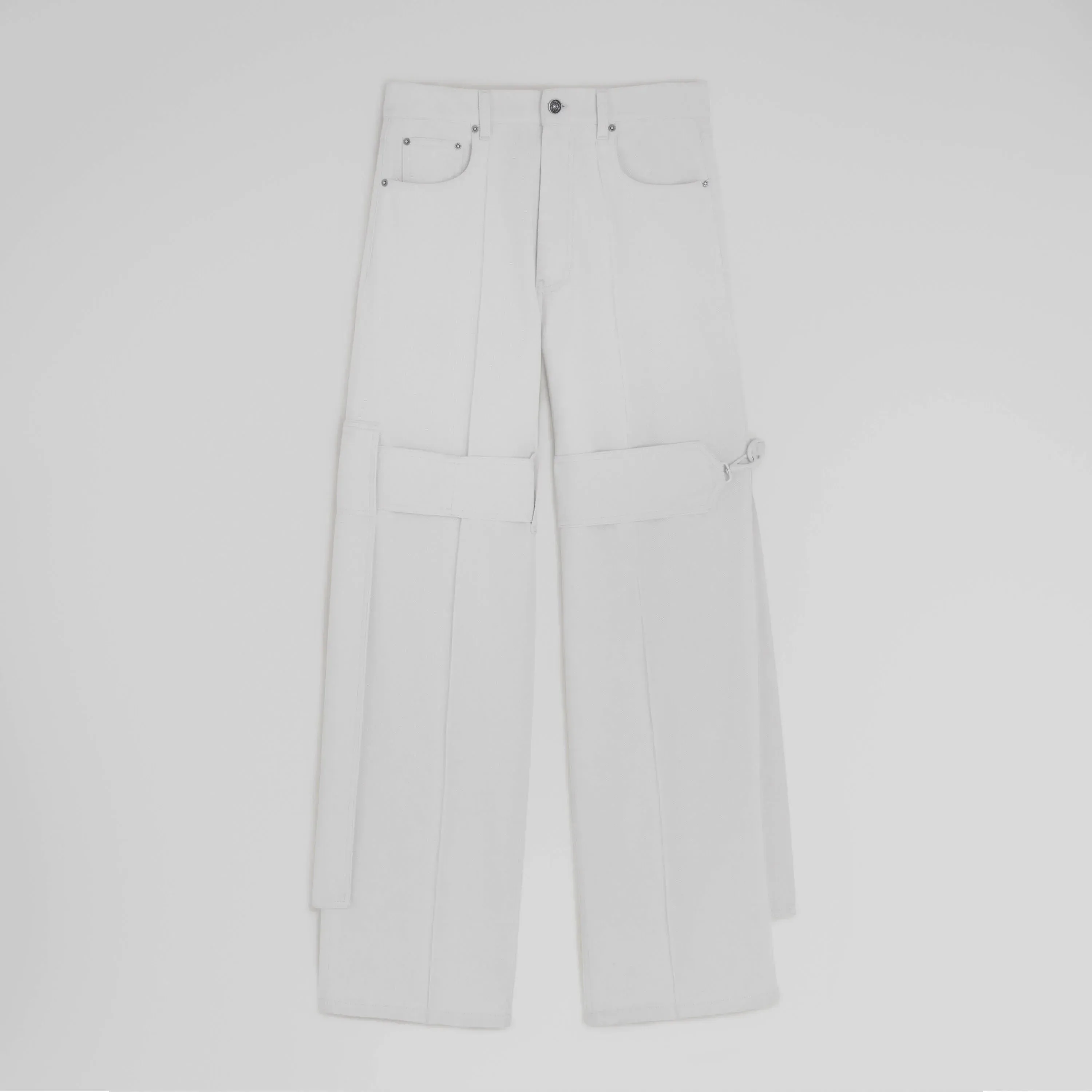 STRAP JEANS | chalk white denim