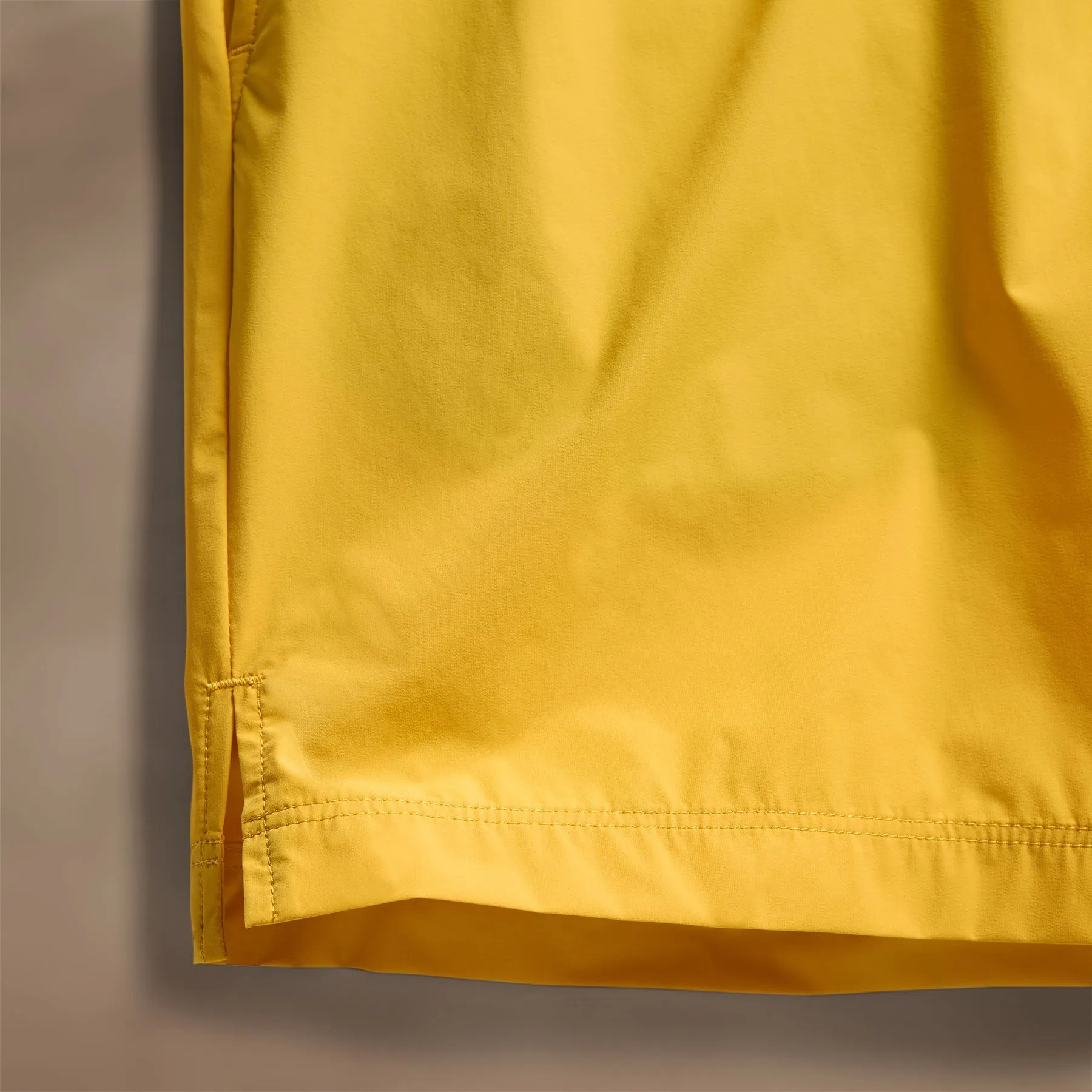 Stretch Nylon Split Hem Boardshort - Crocus Yellow