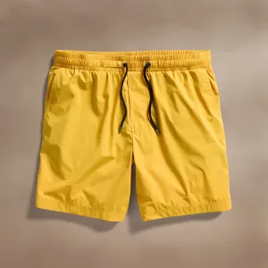 Stretch Nylon Split Hem Boardshort - Crocus Yellow