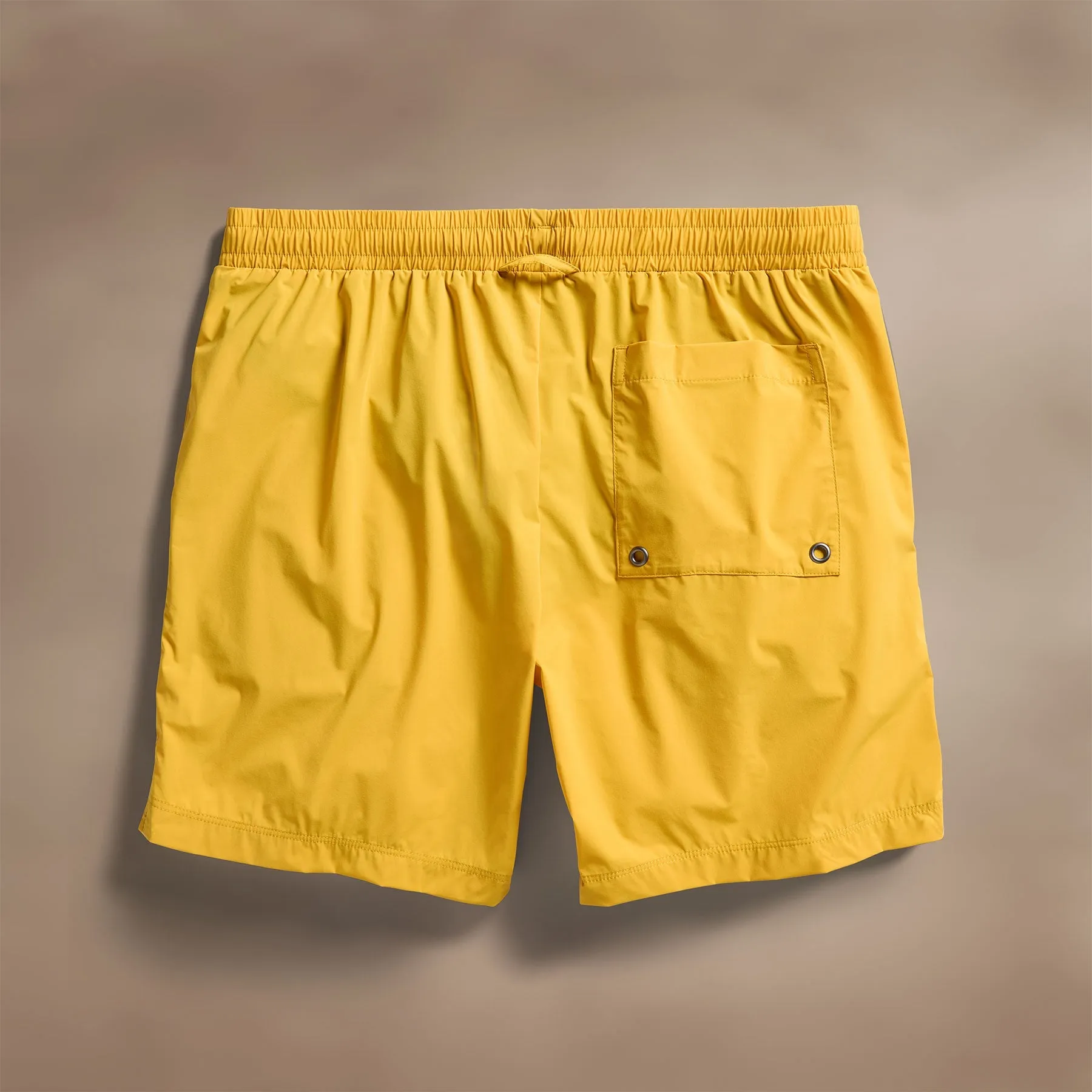 Stretch Nylon Split Hem Boardshort - Crocus Yellow