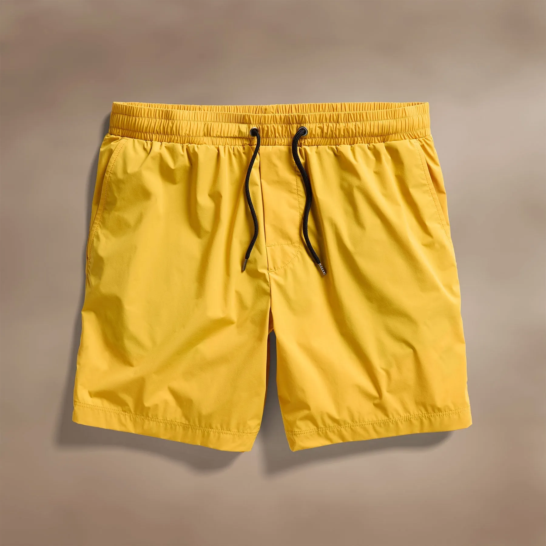 Stretch Nylon Split Hem Boardshort - Crocus Yellow