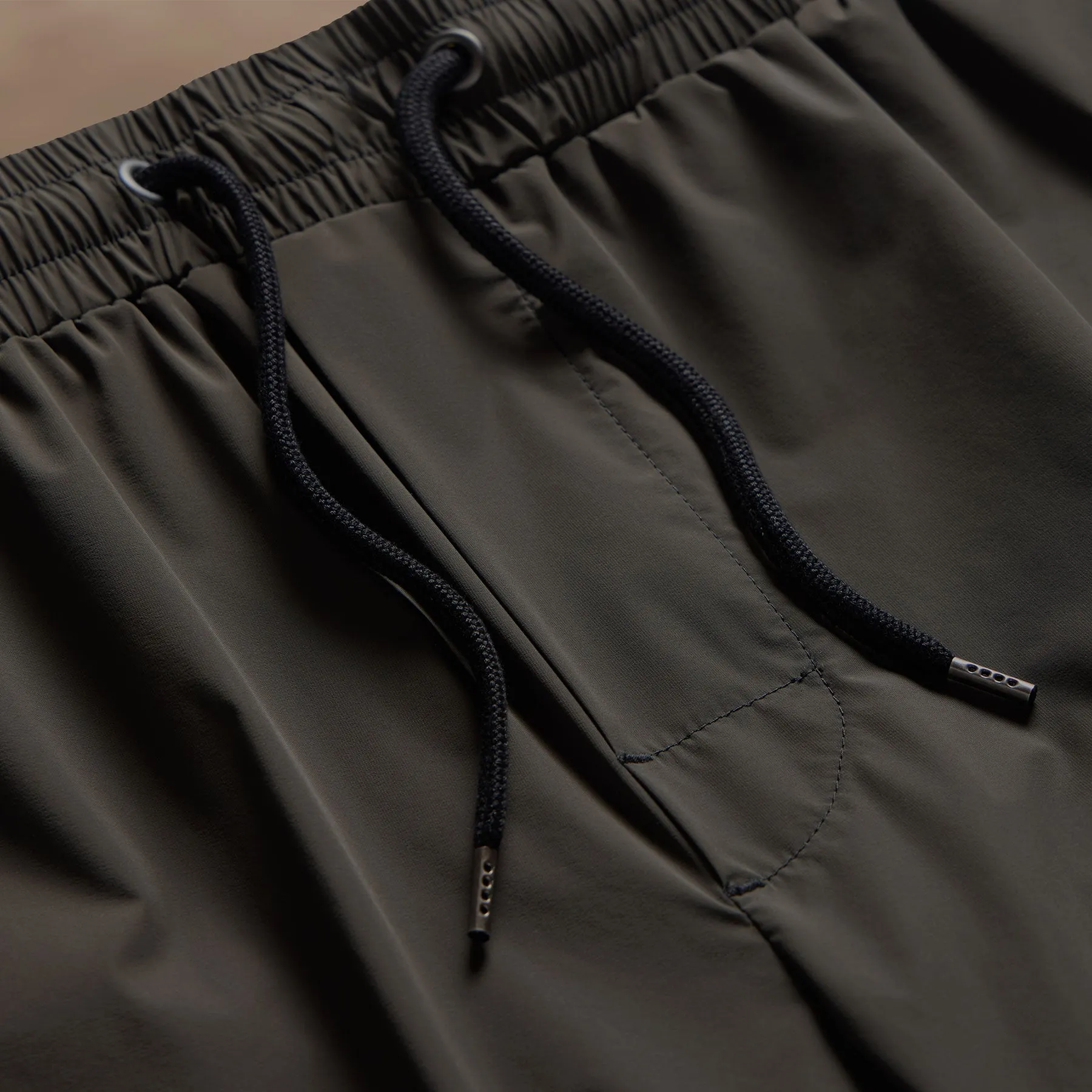 Stretch Nylon Split Hem Boardshort - Hemlock