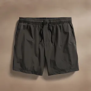 Stretch Nylon Split Hem Boardshort - Hemlock