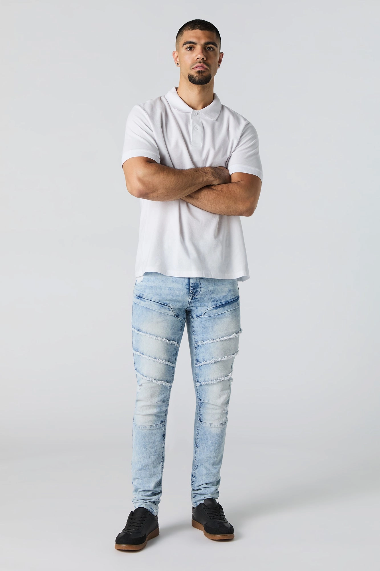 Stretch Frayed Skinny Jean