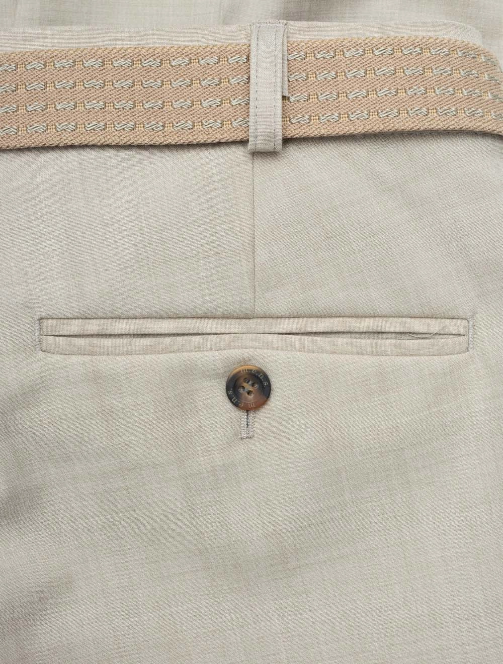 Stretch Wool Trouser Beige