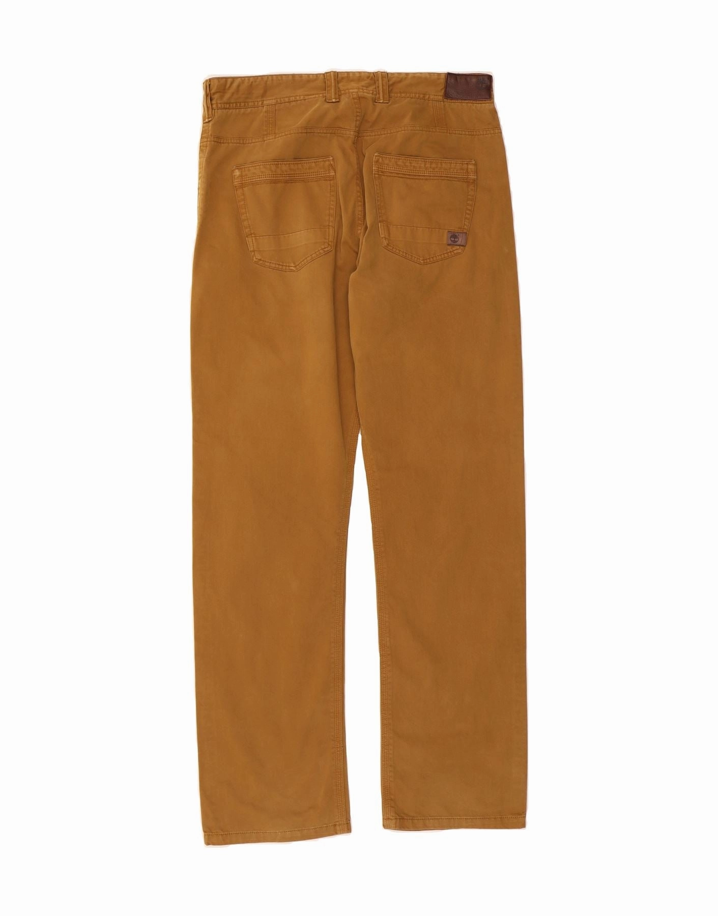 TIMBERLAND Mens Straight Casual Trousers W36 L33 Brown Cotton
