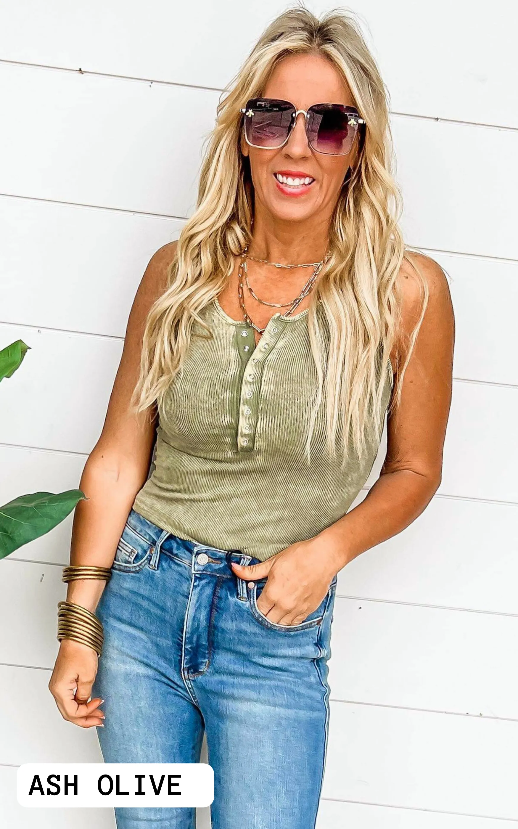Vintage Wash Henry Tank Top - Final Sale