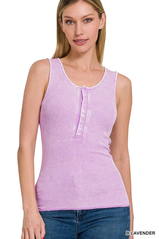 Vintage Wash Henry Tank Top - Final Sale