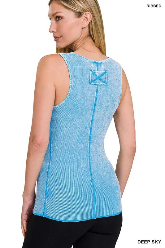 Vintage Wash Henry Tank Top - Final Sale