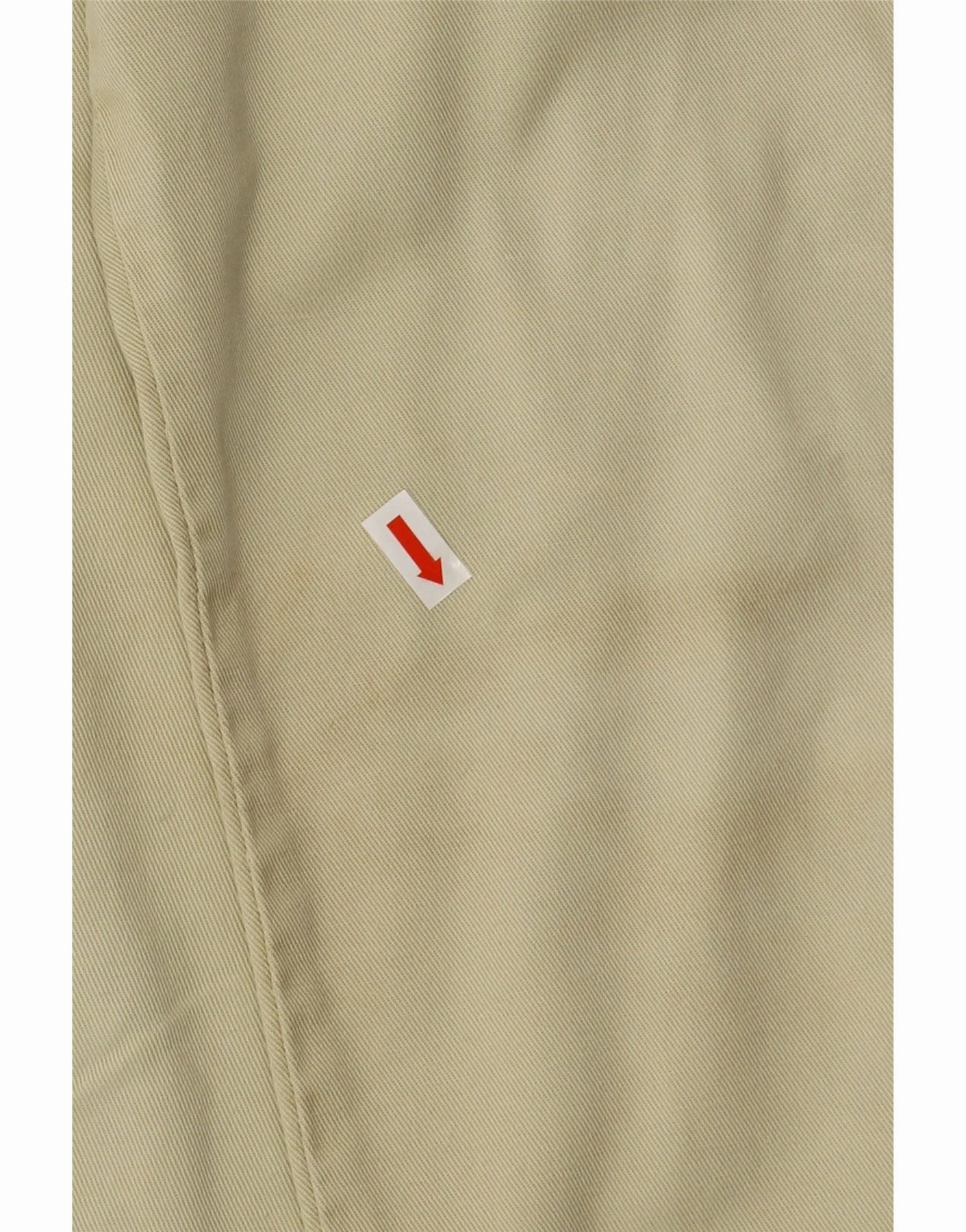 VINTAGE Mens Straight Cargo Trousers IT 50 Large W36 L32 Beige Cotton
