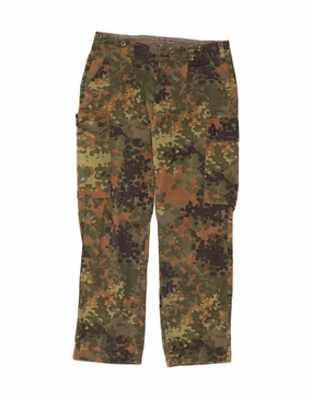 VINTAGE Mens Straight Cargo Trousers W32 L28 Khaki Camouflage