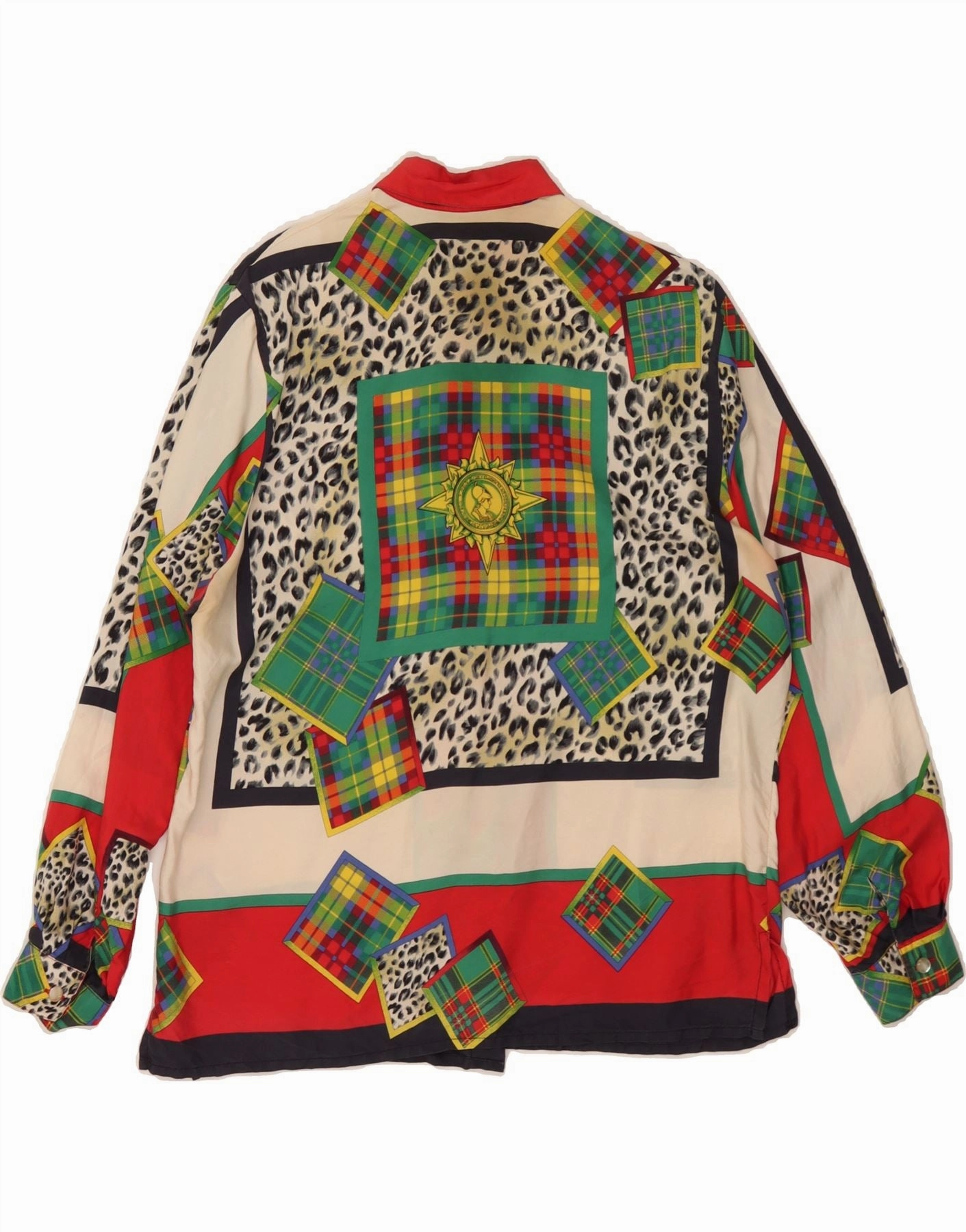 VINTAGE Womens Shirt Blouse UK 14 Large  Multicoloured Patchwork