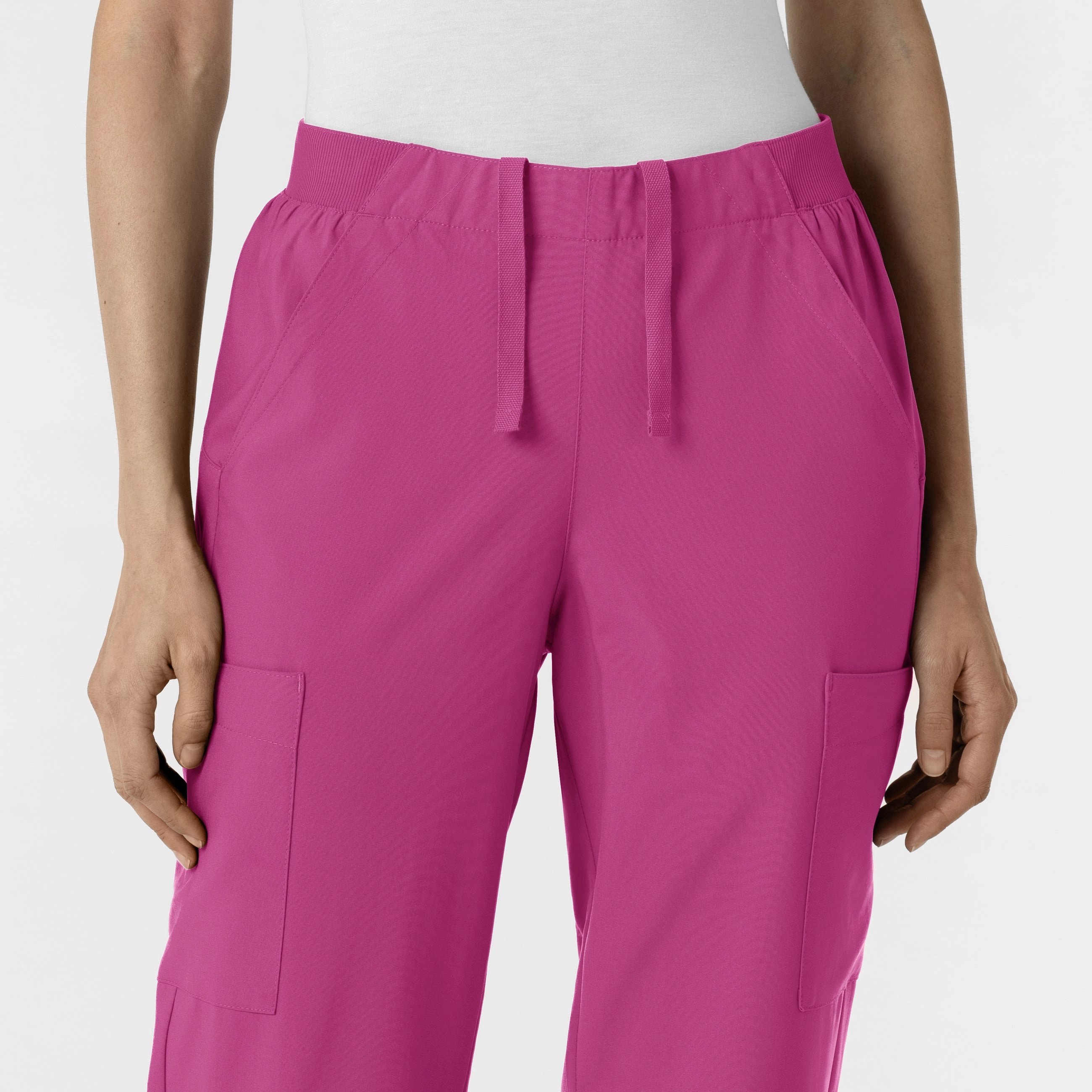 W123 Women's Cargo Utility Scrub Pant - Raspberry
