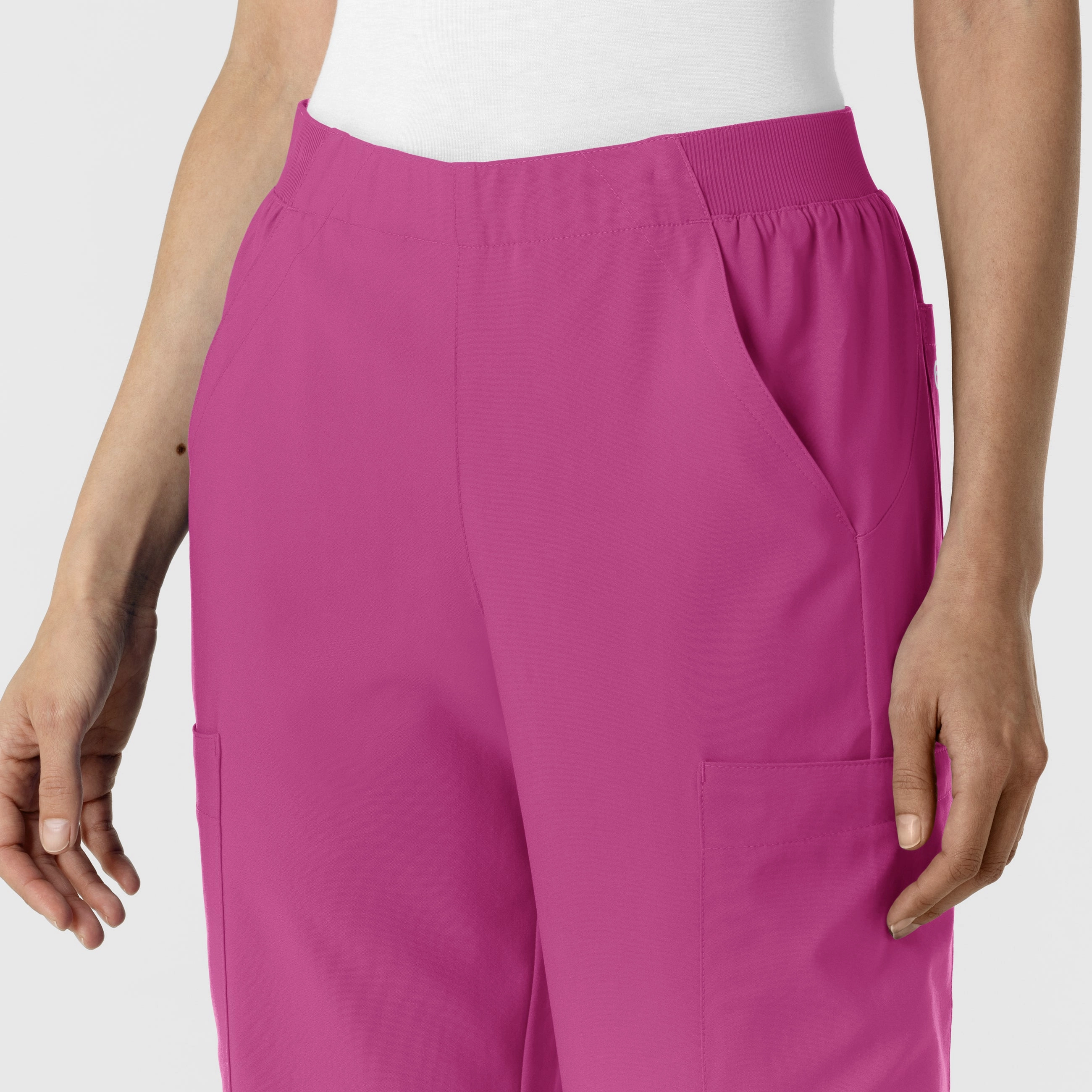W123 Women's Cargo Utility Scrub Pant - Raspberry