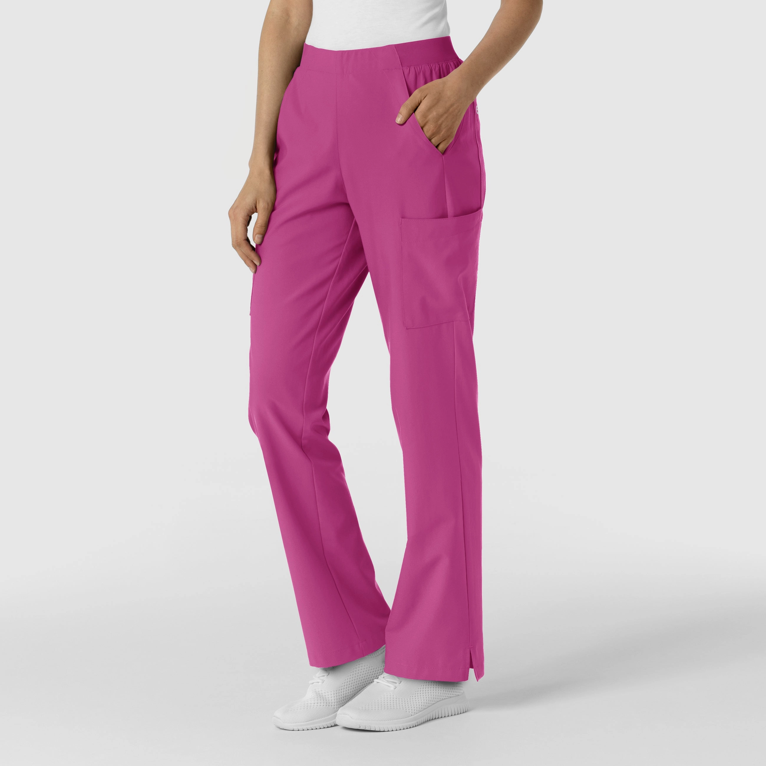W123 Women's Cargo Utility Scrub Pant - Raspberry