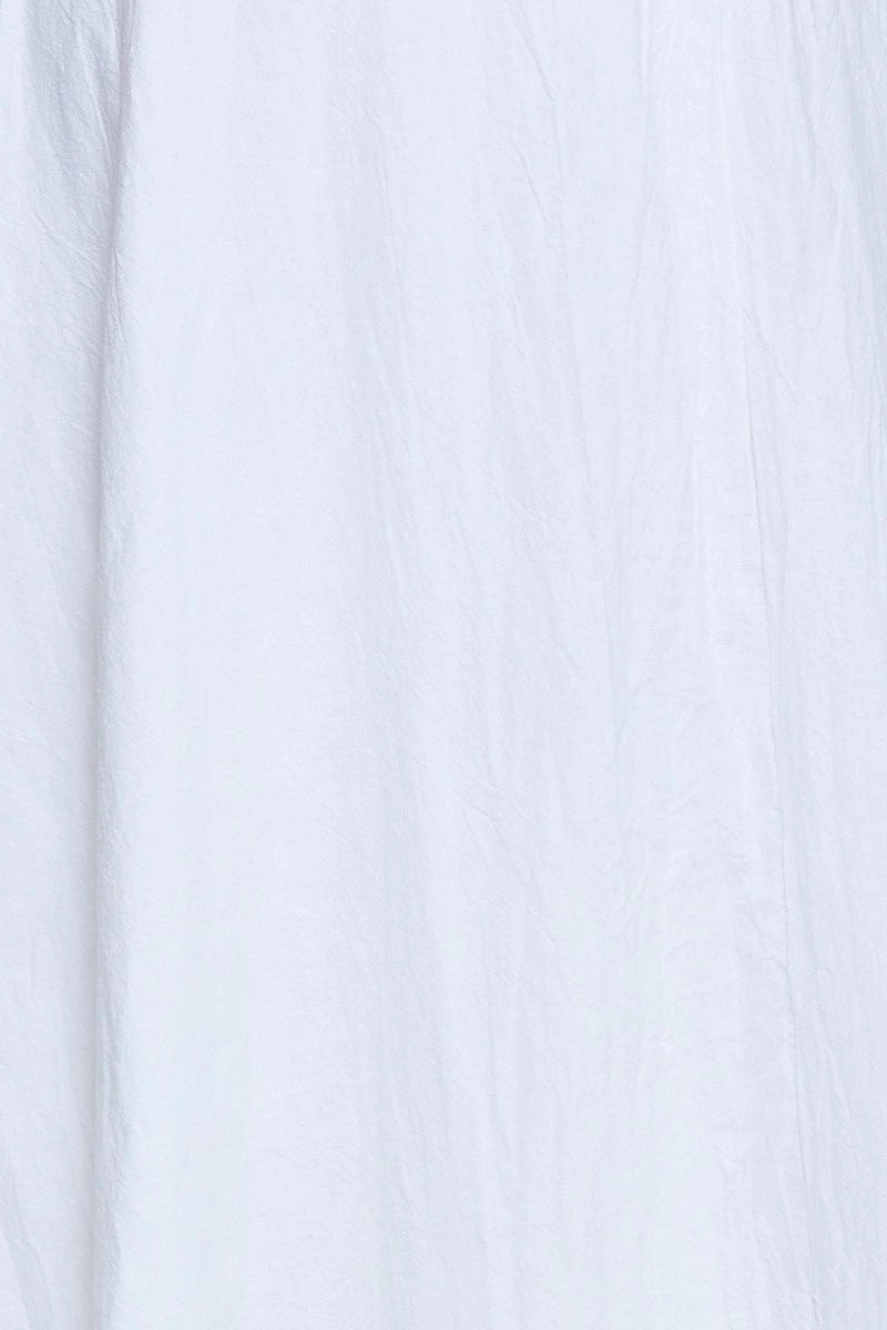 White A Line Dress Sleeveless Midi
