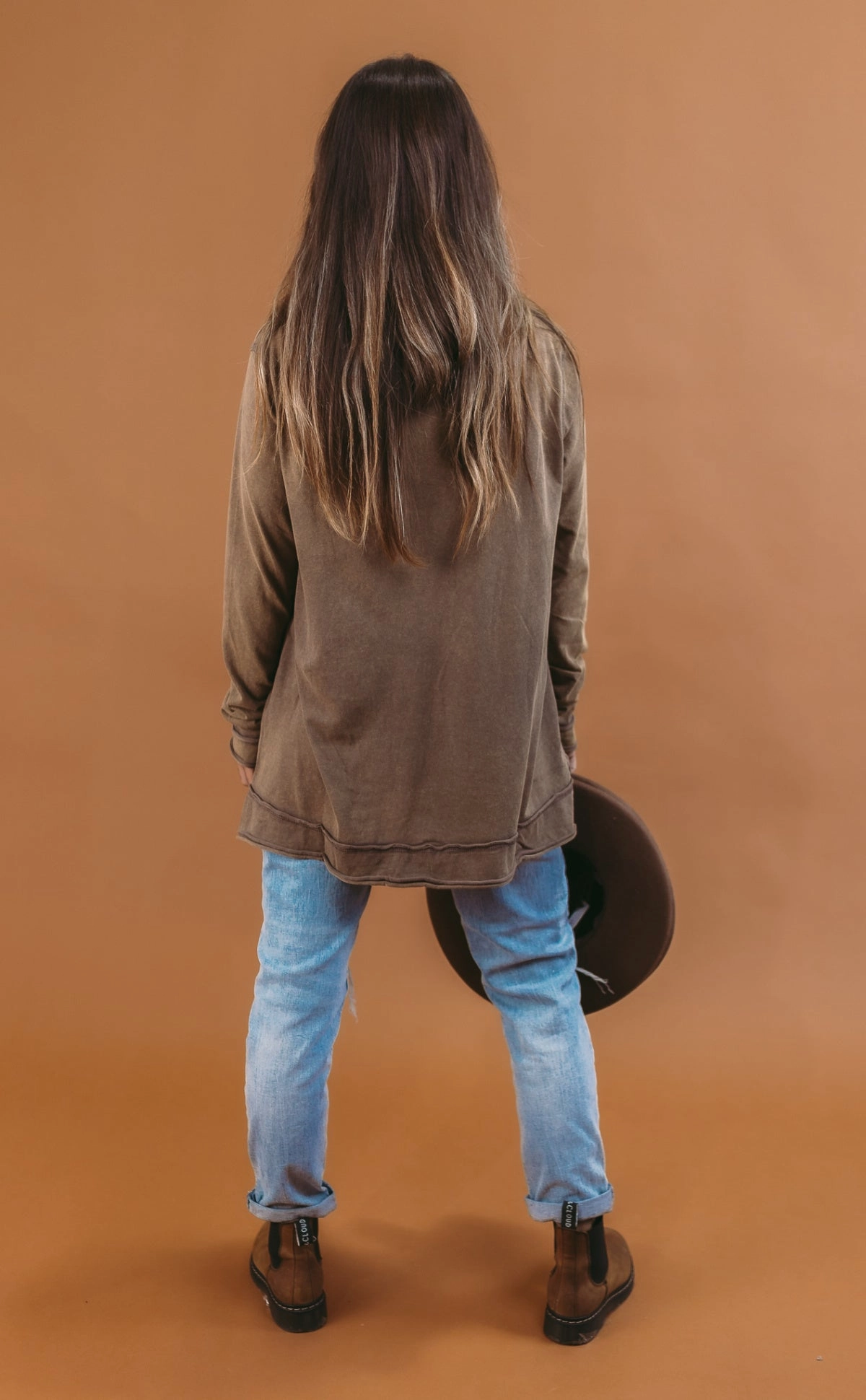 White Birch Long Sleeve Solid Knit Buttoned Henley Top