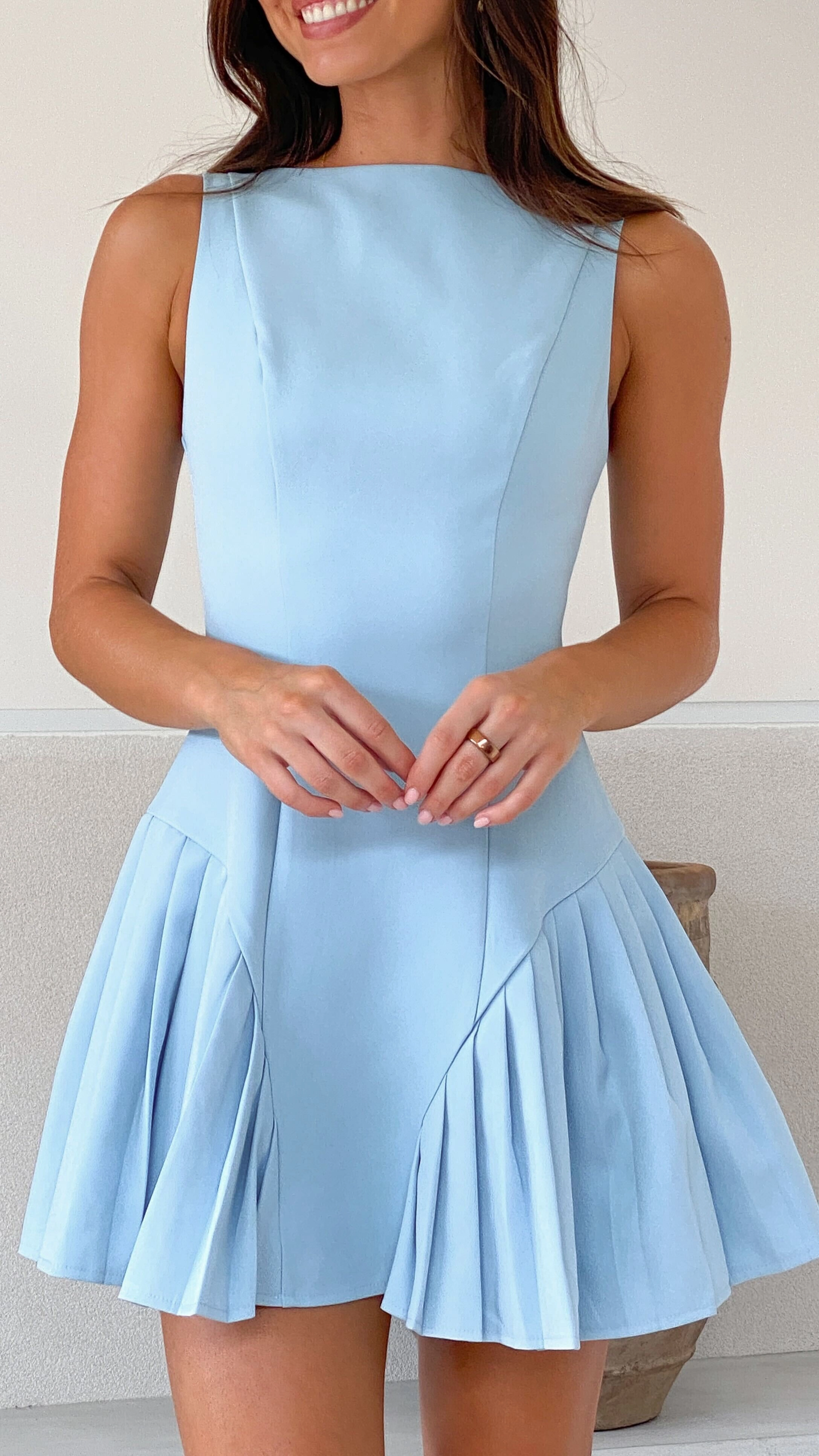 Yesim Mini Dress - Blue