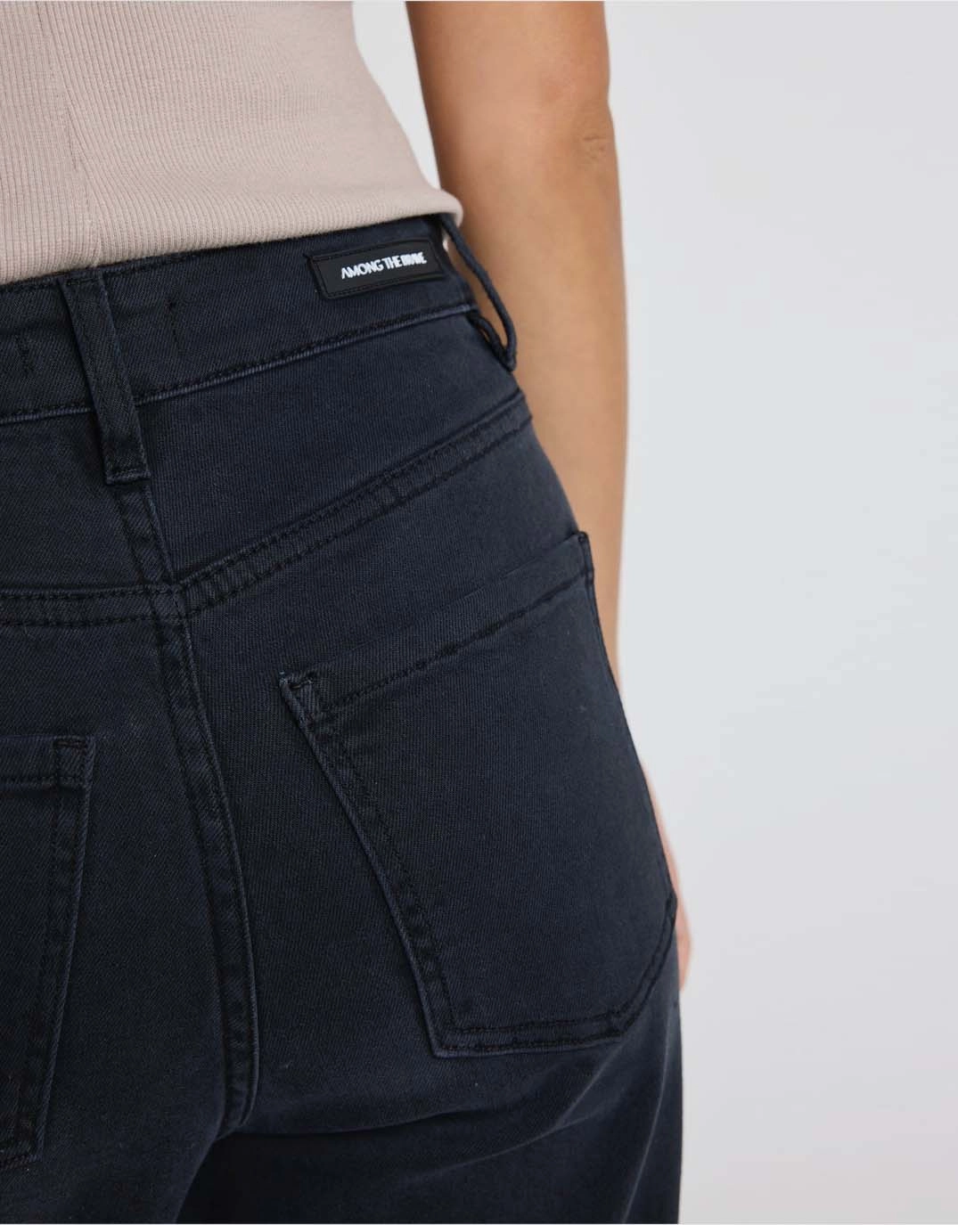 Zoey High Rise Stretch Denim Jean - Black